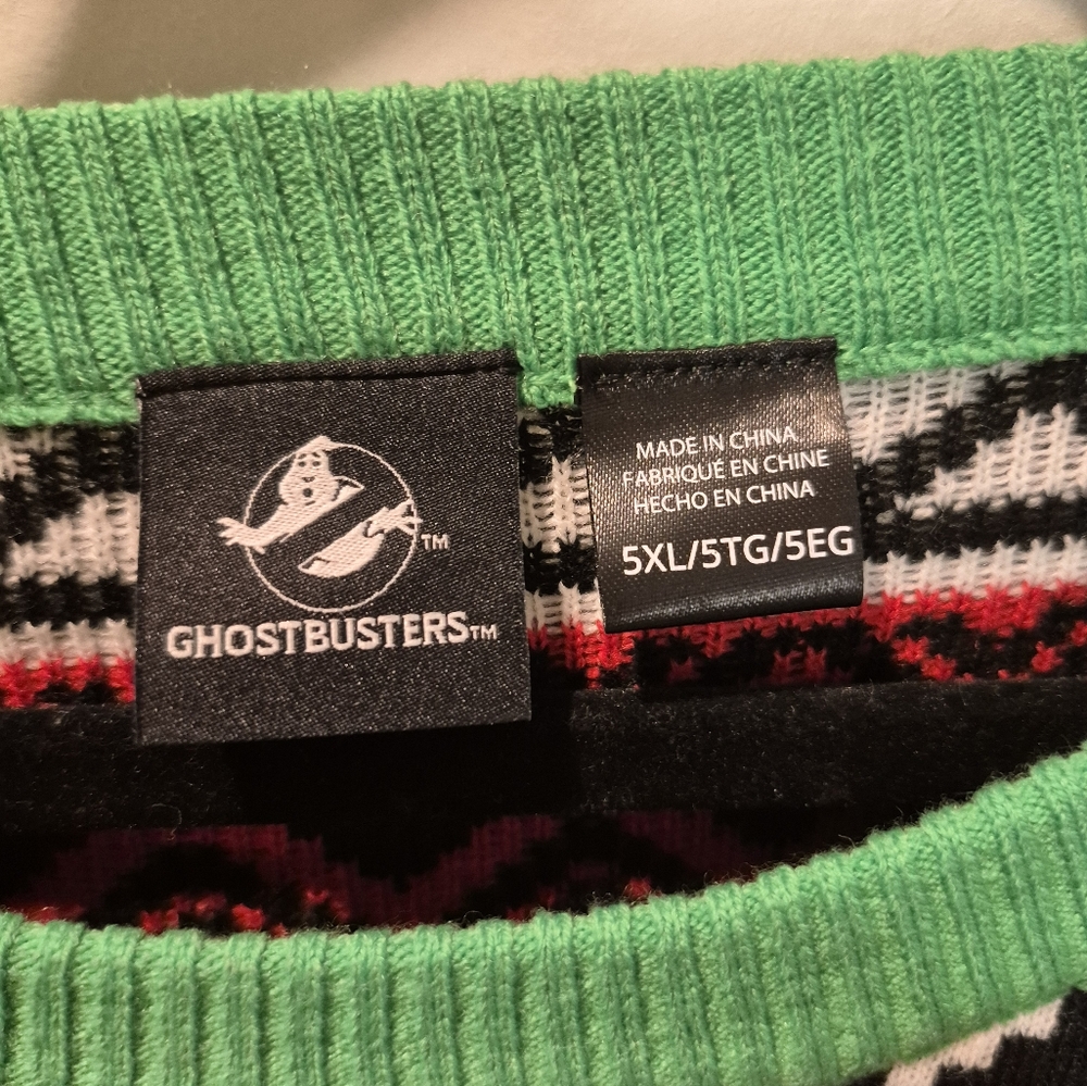 New Ghostbusters Ugly Christmas Light Up Sweater! Size 5XL - Picture 7 of 8